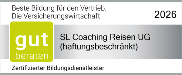 Qualitätssiegel der Initiative gut beraten 2026, ausgestellt für die SL Coaching Reisen UG